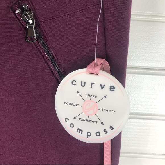 Curvy Appeal Tummy Tucking Legging Burgundy Nro 120246 - Picture 2 of 5